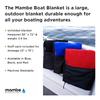 Mambe Large Waterproof Boat Blanket Royal - Insulated Windproof, and Water Proof Blanket - Machine Washable Fleece and Nylon Throw for Outdoor Activities Like Picnics and Stadiums view 2