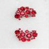 Faship Clip On Earrings Stunning Red Rhinestone Crystal - Red view 4