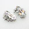 Faship Clip On Earrings Stunning Green Rhinestone Crystal - Green/Silvertone view 3