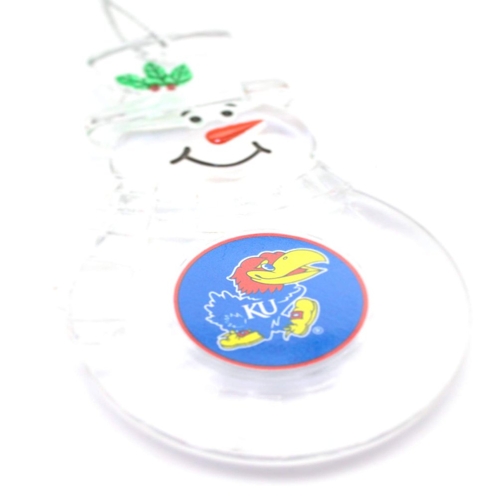 NCAA Kansas Jayhawks Traditional Snowman Ornament