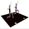 Dollamur 10'x10'x1 3/8" Tumbling Mat, Blue, Carpeted Mat for Cheerleading and Gymnastics, FLEXI-Connect view 1