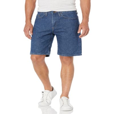 Classic Relaxed Fit Five Pocket Jean Short, Stonewash Dark, 32