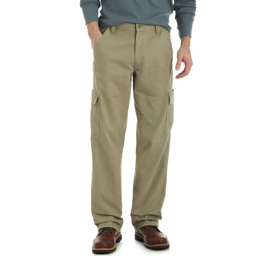 Twill Relaxed Fit Cargo Pant, British Khaki Twill, 35W x 30L