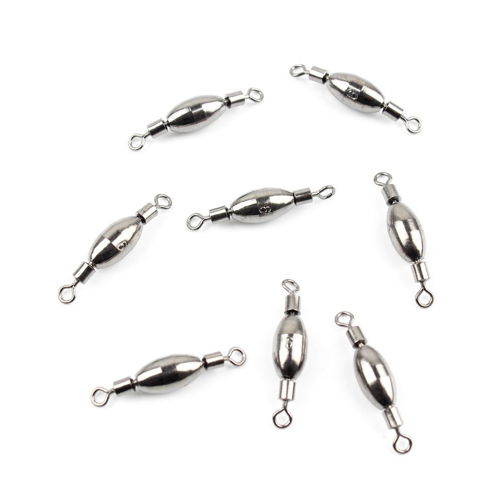 100x Fishing Swivel FY009-06 Rolling Copper Weight Cross Lock Tackle Fly Coast Lock Solid Coastlock Sea Lures