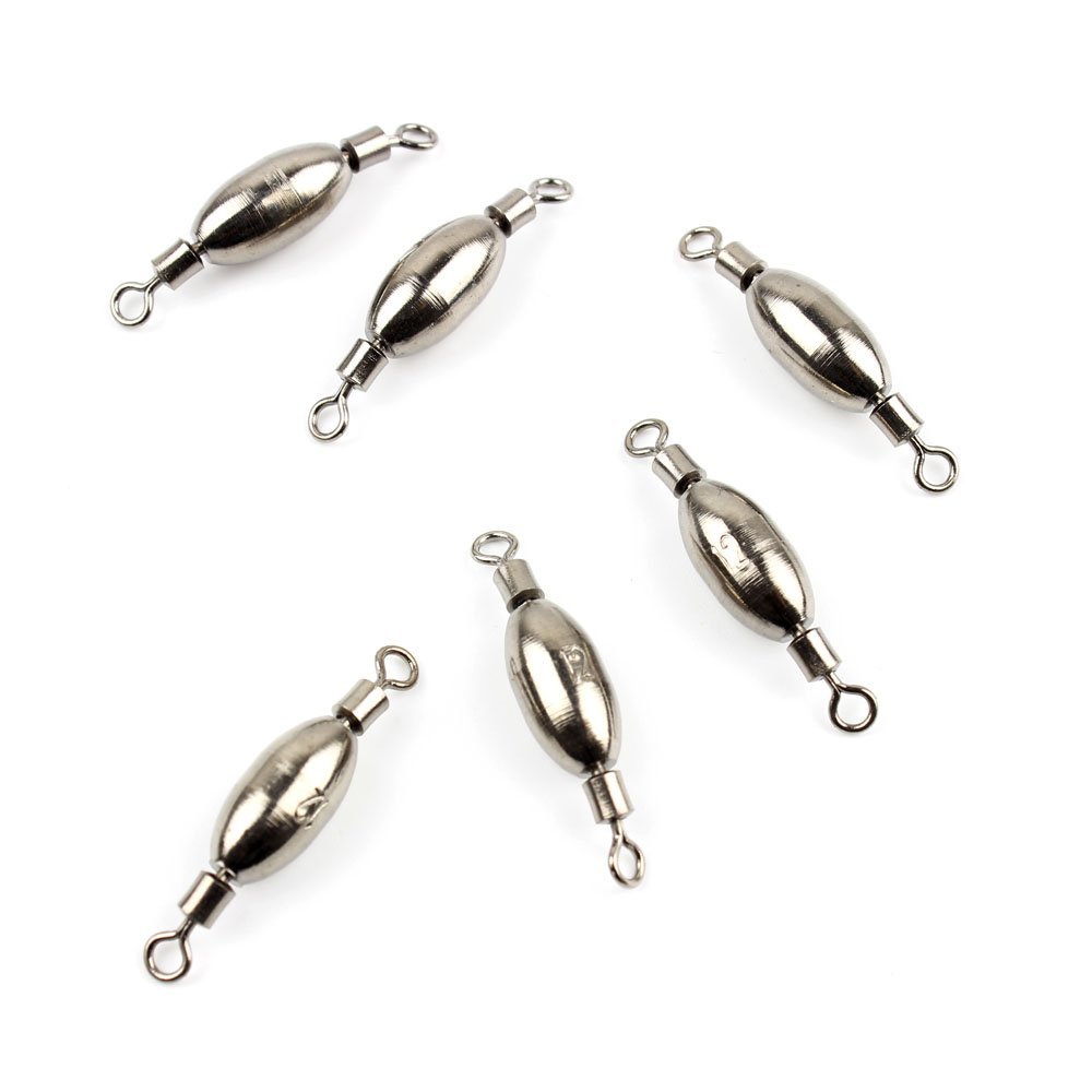 60x Fishing Swivel FY009-12 Rolling Copper Weight Cross Lock Tackle Fly Coast Lock Solid Coastlock Sea Lures