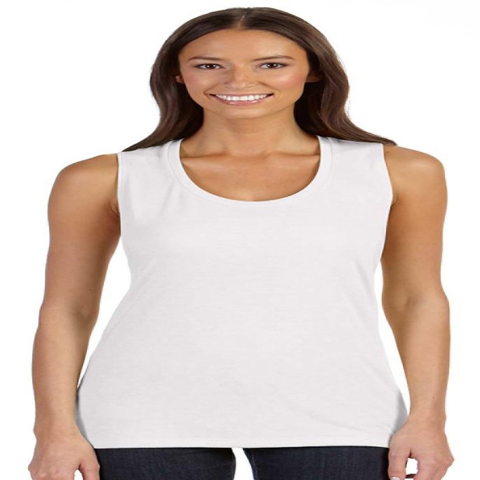 Bella Canvas Flowy Scoop Muscle Tank (B8803) White, 2XL