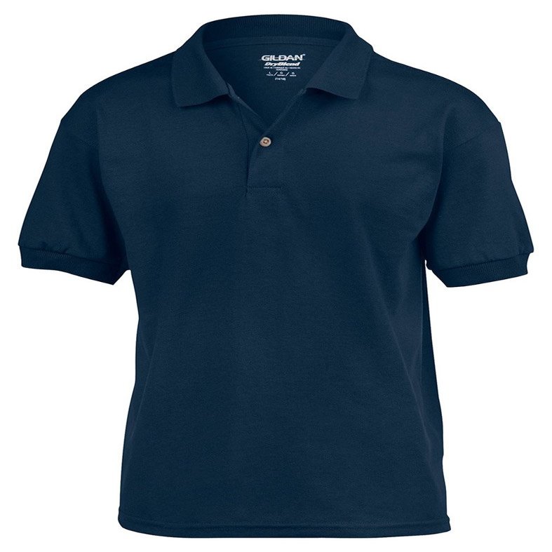Gildan DryBlend Youth Comfort DryBlend Wicking Polo Shirt, Nvy, Small