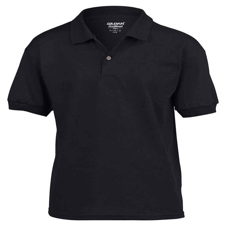 6 oz, 50/50 Jersey Polo (G880B) Black, M
