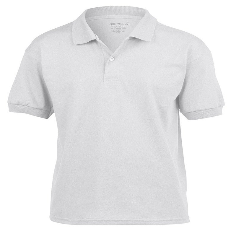 6 oz, 50/50 Jersey Polo (G880B) White, M