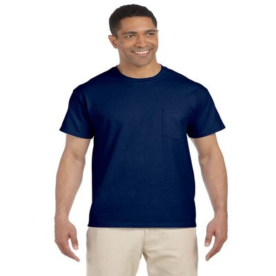 Cotton 6 oz. Pocket T-Shirt (G230) Navy, 4XL