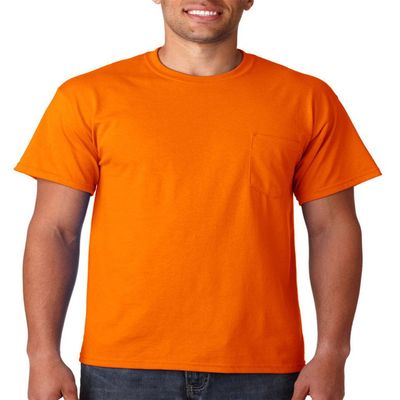 Cotton 6 oz. Pocket T-Shirt (G230) Safety Orange, 3XL