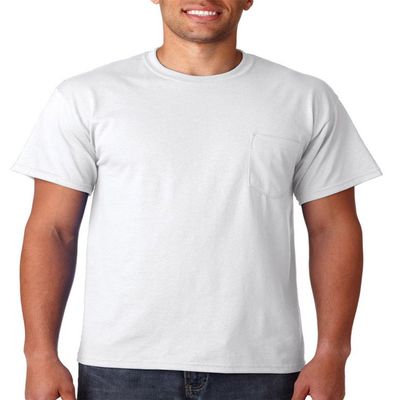 5.6 oz. 50/50 Pocket T-Shirt (G830) White, S