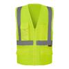 3C Products SV4100, ANSI/ISEA Class 2, High Vis Mesh Vest, Reflective, Zipper, 5 Pockets (Clear ID Pocket), Neon Green,3XL view 1