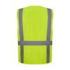 3C Products SV4100, ANSI/ISEA Class 2, High Vis Mesh Vest, Reflective, Zipper, 5 Pockets (Clear ID Pocket), Neon Green,3XL view 2