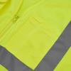 3C Products SV4100, ANSI/ISEA Class 2, High Vis Mesh Vest, Reflective, Zipper, 5 Pockets (Clear ID Pocket), Neon Green,3XL view 3