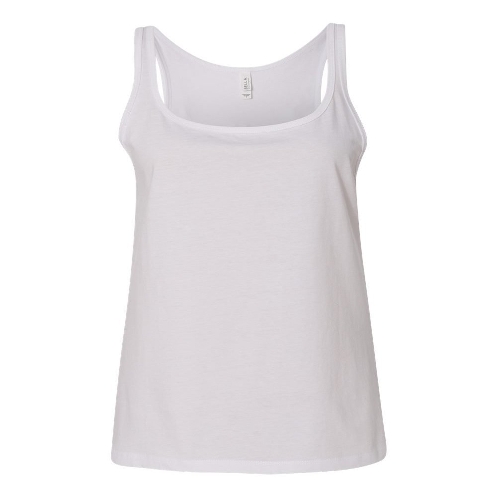 Bella Womens/Ladies Relaxed Jersey Tank Top (L) (White)