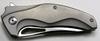 Brous Blades Exo Flipper Folder 3.5" D2 Satin Blade, Silver Titanium Handles view 4