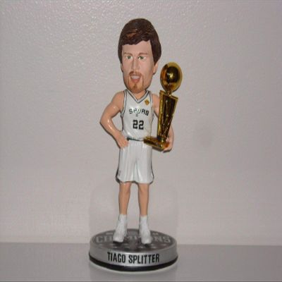 FOCO NBA San Antonio Spurs Splitter T. #22 2014 Champions Bobble Figurine, Black