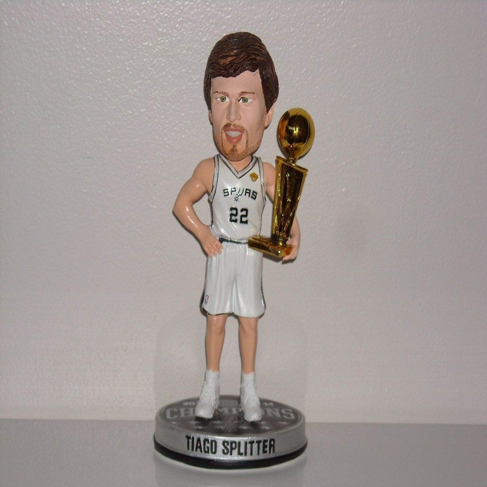 FOCO NBA San Antonio Spurs Splitter T. #22 2014 Champions Bobble Figurine, Black