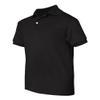 Hanes Big Boys' Short Sleeve Eco Smart Jersey Polo, Black, X-Large view 3
