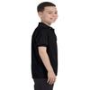 Hanes Big Boys' Short Sleeve Eco Smart Jersey Polo, Black, X-Large view 4