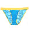Jaxu Men's Lace Briefs Underwear See-through Sexy Bikini Briefs Open Side Cheeky Underpants Lake Blue L view 1