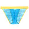 Jaxu Men's Lace Briefs Underwear See-through Sexy Bikini Briefs Open Side Cheeky Underpants Lake Blue L view 4