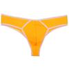 Jaxu Men's Splice Briefs Holes Bound Bikini Gay Underwear Mini Boxer Brief Pants Yellow M view 1