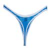 Jaxu Men's Bordered Mesh Striped Thong Underwear Blue X-Large view 2