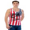ALLNTRENDS Men's Us Flag Tank I Woke up Like This American 4th of July (M) view 1
