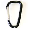 100pcs Aluminum D Shaped Carabiner Belt Clip 1-7/8" Key Chains - Black Color view 2