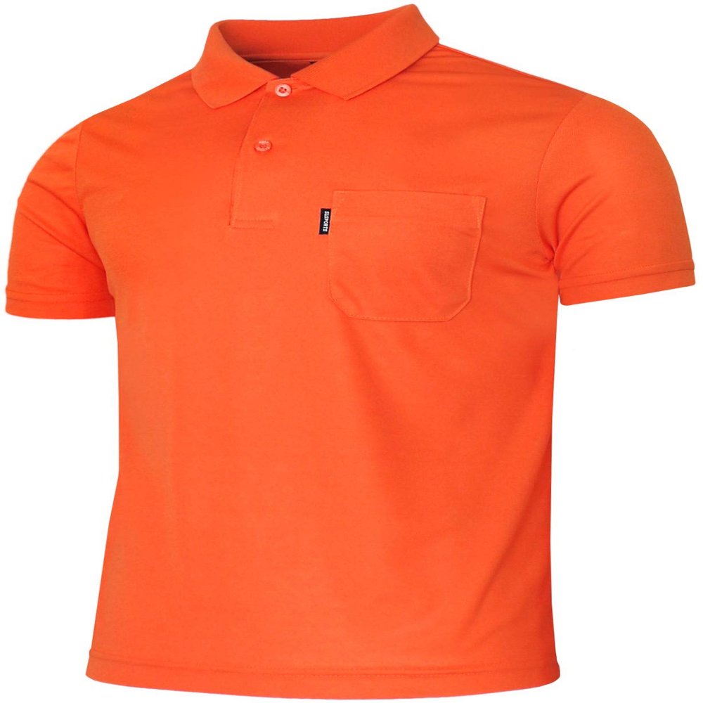 BCPOLO Men's Polo Shirt Short Sleeve Polo Shirt Dri Fit Basic Polo Shirt Orange-S
