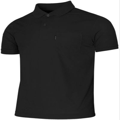 BCPOLO Men's Polo Shirt Short Sleeve Polo Shirt Dri Fit Basic Polo Shirt Black-L