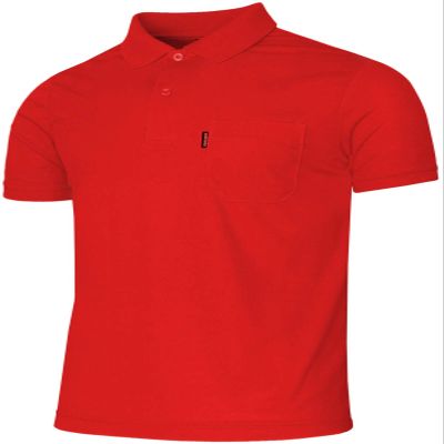 BCPOLO Men's Polo Shirt Short Sleeve Polo Shirt Dri Fit Basic Polo Shirt Red-M