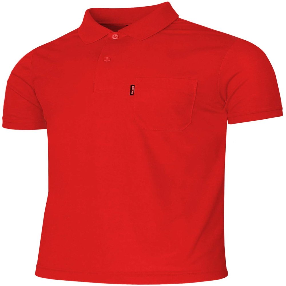 BCPOLO Men's Polo Shirt Short Sleeve Polo Shirt Dri Fit Basic Polo Shirt Red-M