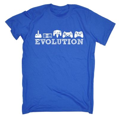 123t Slogans Men's EVOLUTION GAMING (L - ROYAL BLUE) LOOSE FIT T-SHIRT
