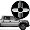 Yoonek Graphics New Mexico Flag Logo Decal Sticker for Car Window, Laptop and More. #573 (12" x 12", White) view 1