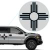 Yoonek Graphics New Mexico Flag Logo Decal Sticker for Car Window, Laptop and More. #573 (12" x 12", Black) view 1