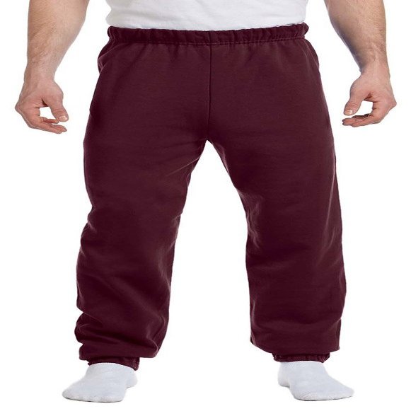Jerzees Adult Preshrunk Waist Pill Resistant Sweatpant, Maroon, Small