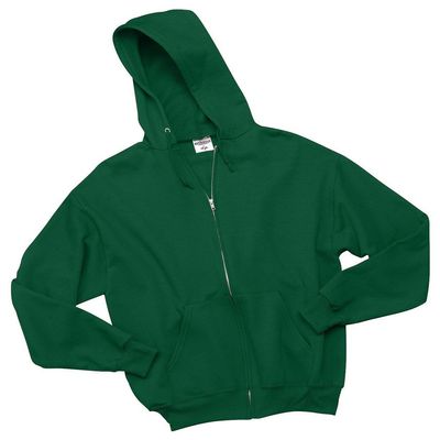 Jerzees 8 oz., 50/50 NuBlend Fleece Full-Zip Hood (993)- FOREST GREEN,3XL