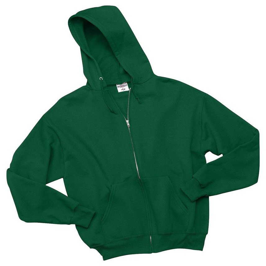 Jerzees 8 oz., 50/50 NuBlend Fleece Full-Zip Hood (993)- FOREST GREEN,3XL