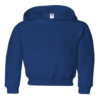 Jerzees Hooded Pullover Sweatshirt (996Y) Royal Blue, L