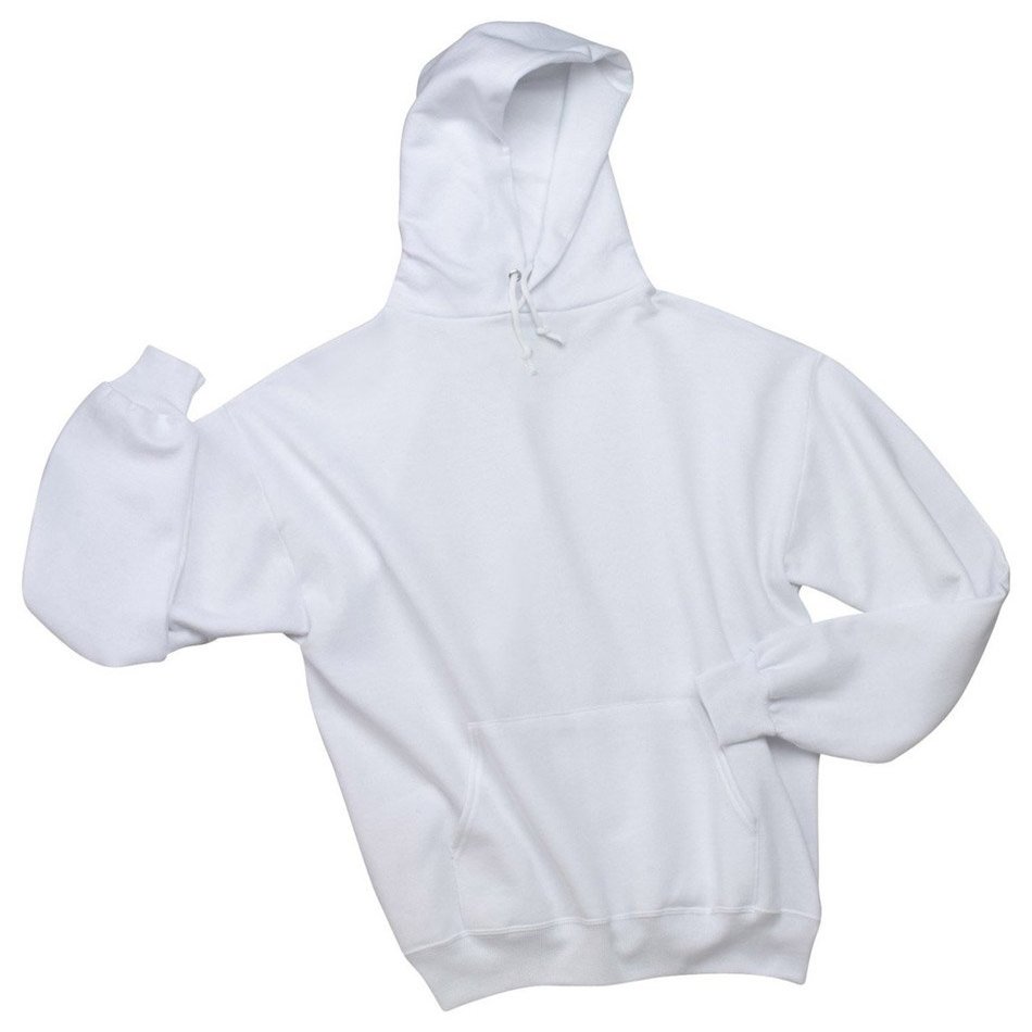 Jerzees 8 oz., 50/50 NuBlend Fleece Pullover Hood (996)- WHITE,L