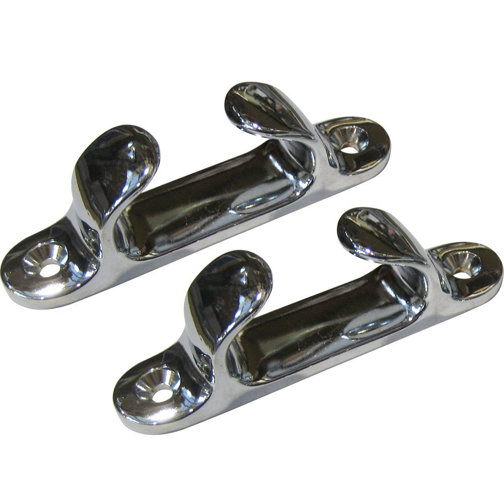 Perko 4" Straight Chocks Pair Chrome Plated Zinc