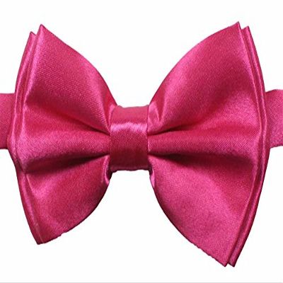 Novelty Mens Adjustable Tuxedo Hot Pink Bowtie Adjustable Elastic Strap Bowtie