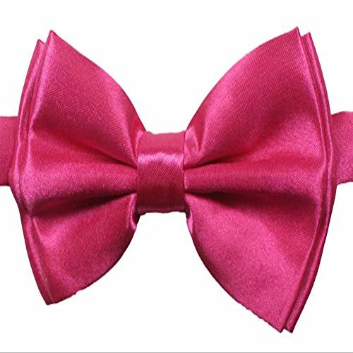 Novelty Mens Adjustable Tuxedo Hot Pink Bowtie Adjustable Elastic Strap Bowtie