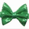 Novelty Mens Adjustable Tuxedo Sequin Green Bowtie Adjustable Elastic Strap Bowtie view 1