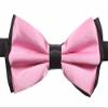 Novelty Mens Adjustable Tuxedo Pink-Black Bowtie Adjustable Elastic Strap Bowtie view 1