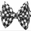 Novelty Mens Adjustable Tuxedo Checkered Black White Bowtie Adjustable Elastic Strap Bowtie view 1