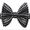 Novelty Mens Adjustable Tuxedo Black White Polka Dots Bowtie Adjustable Elastic Strap Bowtie view 1